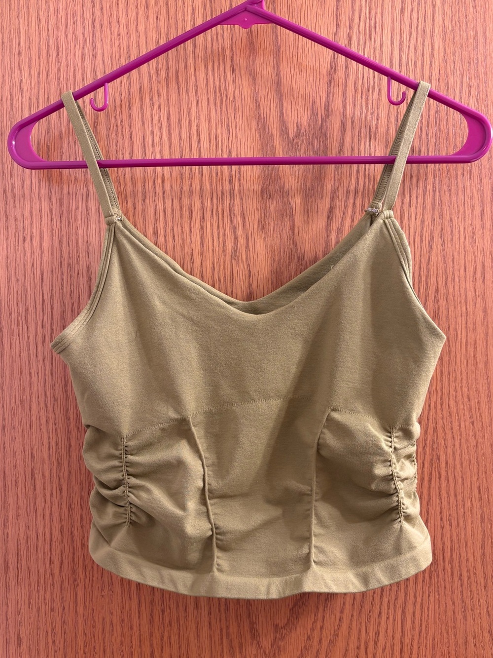 Free People Movement Good Karma Ruched Green Active Tank Size M
